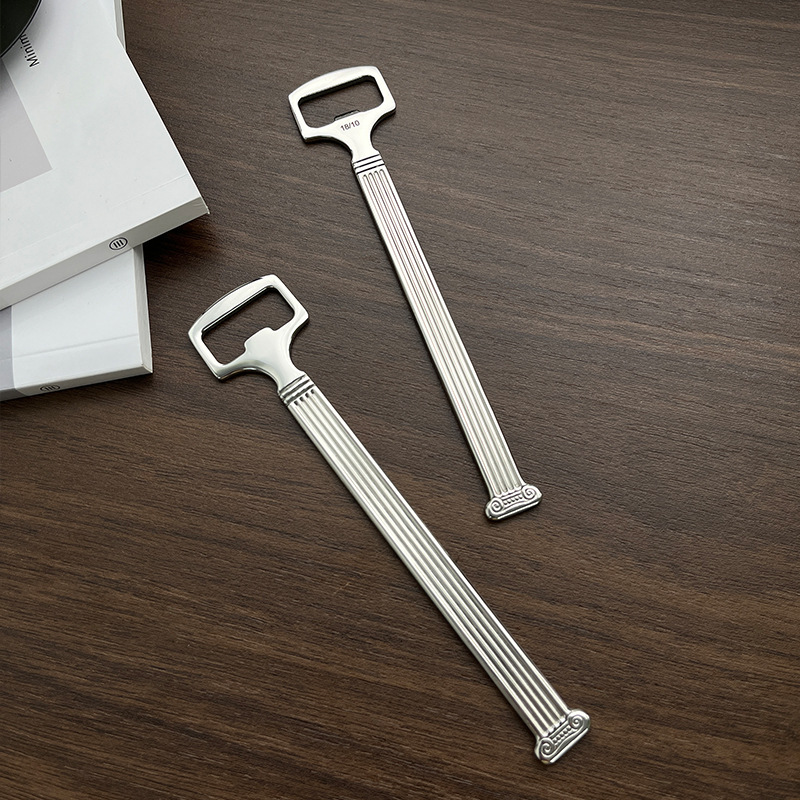 18 / 10 acero inoxidable romano abre botellas abre licores cerveza cóctel creativo casero abre botellas destornillador