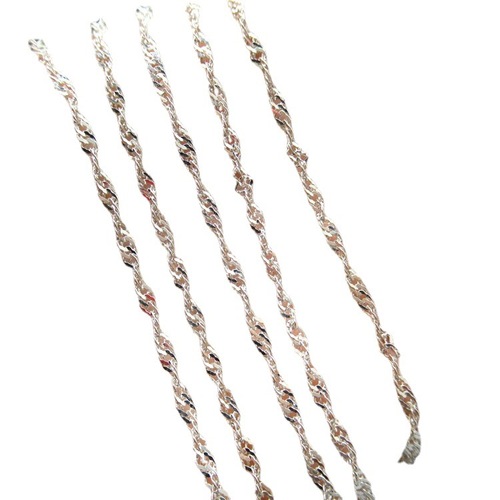 s925 sterling silver wavy chain plated silver semi-finished chain DIY bracelet anklet necklace material accessories extension chain