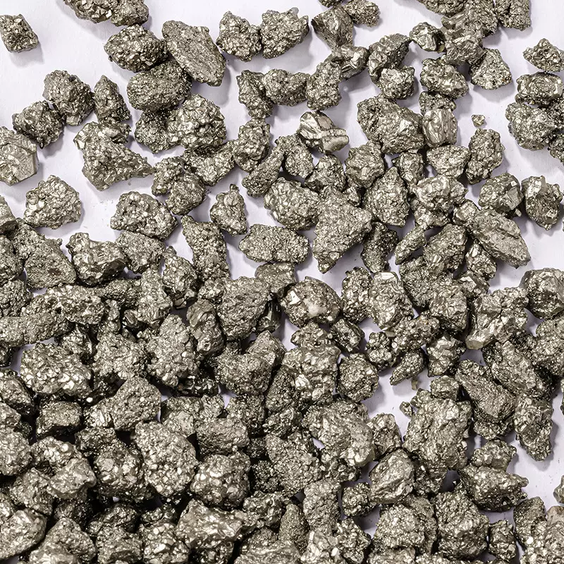 天然水晶黄铜矿原石小颗粒 黄铁矿碎石消磁石花盆鱼缸装潢石摆件