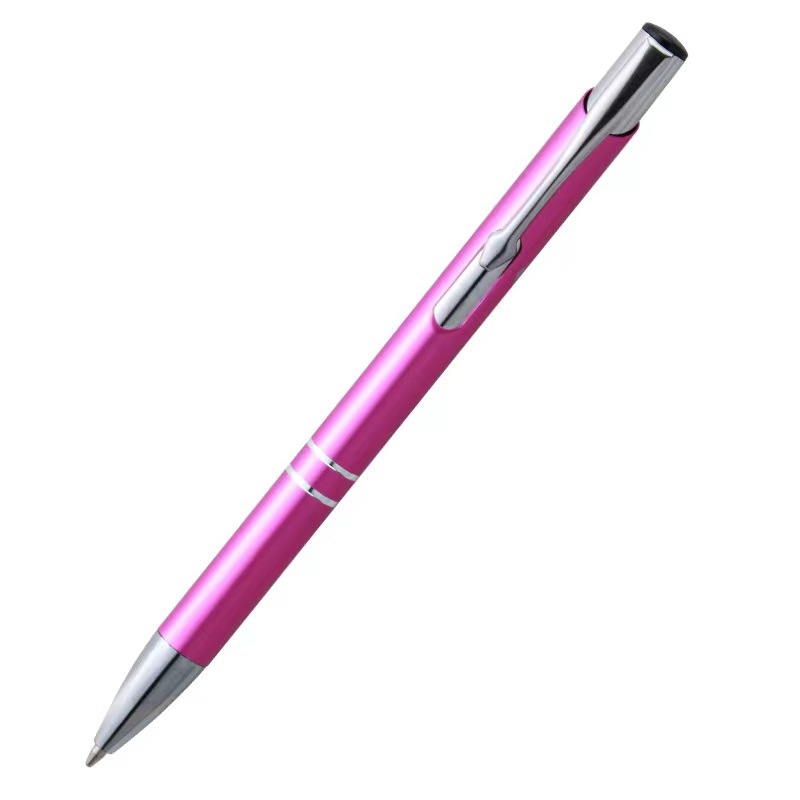 Bolígrafo de metal Varilla de aluminio Bolígrafo de prensa azul negro Logotipo grabado láser Bolígrafo de regalo publicitario