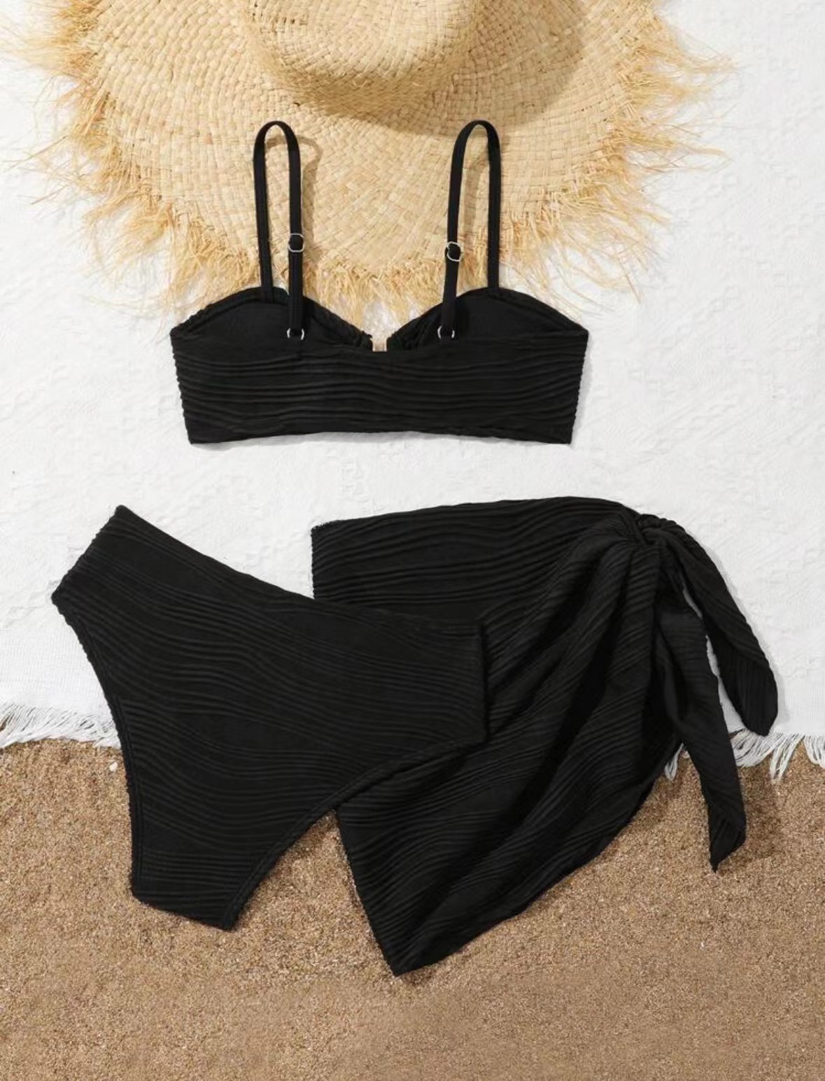 Set bikini donna costume da bagno tre pezzi asciugatura rapida_voghion.com