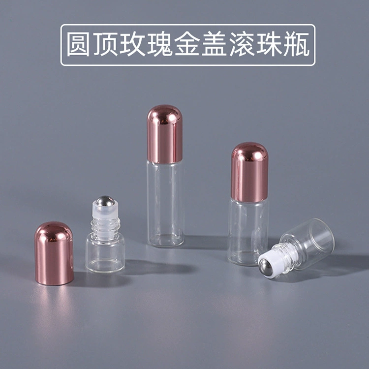 1ml 2ml 3ml 5ml купол розы золотая крышка прозрачный шарик бутылка духовой бутылки эфирного масла розовая бутылка