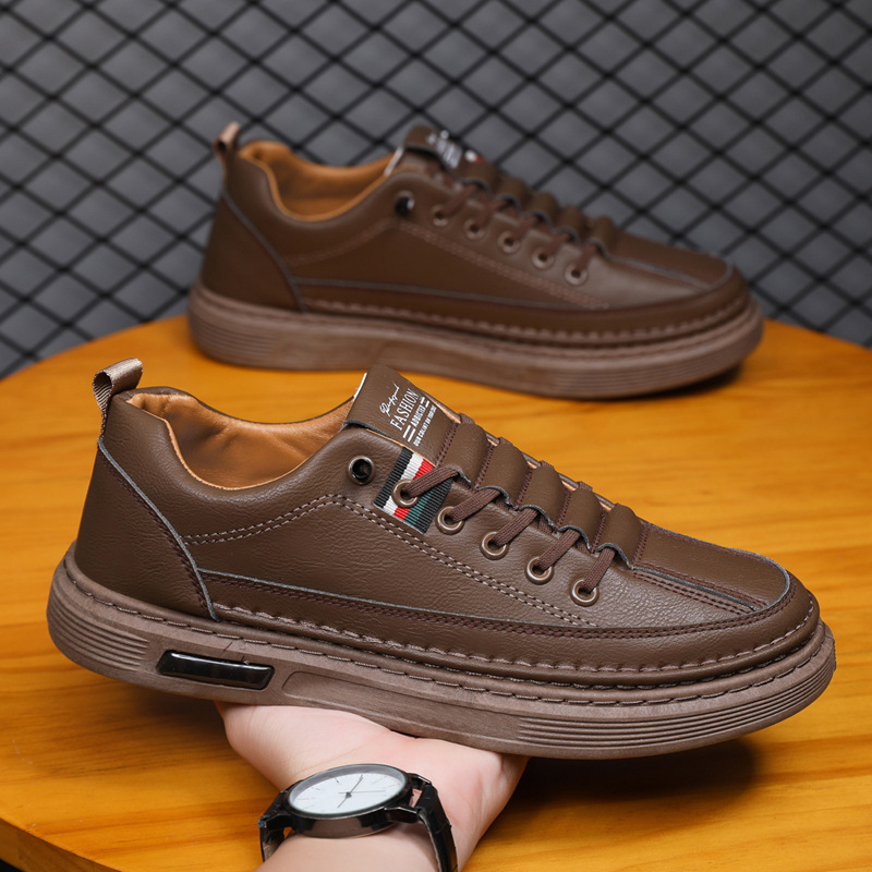 Shoes for Men 2025 New Popular Men's Shoes Trbottomyy Versatile Casual Shoes Men's Leather Soft Sole Business Sneakers Men's Leather Shoes