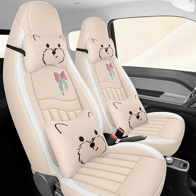 2026 Chery Qq Ice Cream Cone Sundae Electric Car Seat Cover Cushion Seat Cover Full Set Four Seasons Linen Material