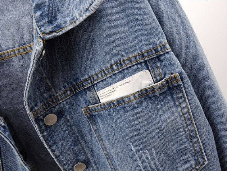 Giacca in denim classica da donna – Giacca in jeans slim fit, versatile, lavaggio chiaro, con bottoni sul davanti_voghion.com
