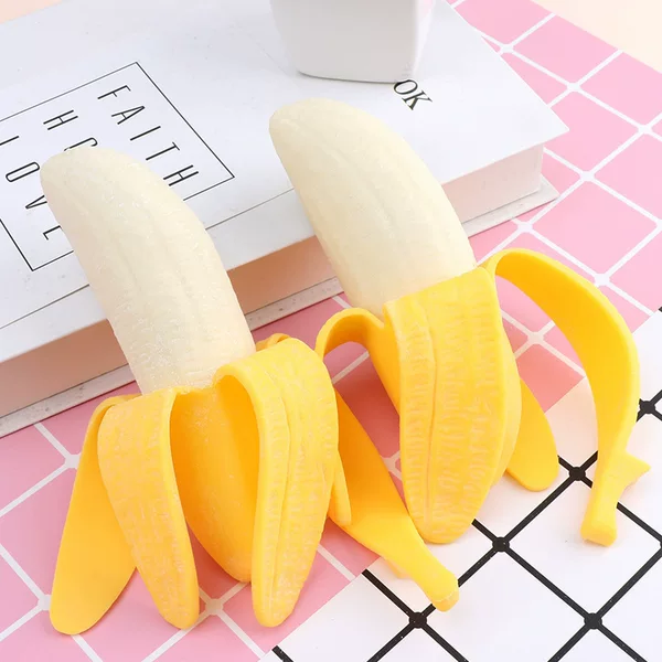 Simulated Peeling Banana Kidsren's Toy Decompression Creative Pinch Music Slow Rebound Trick Decompression Vent Fruit Toy