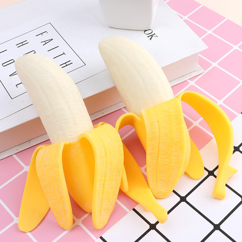 Simulation peeling banana children's toy decompression creative pinch music slow rebound trick decompression vent fruit toy Simulation peeling banana children's toy decompression creative pinch music slow rebound trick decompression vent fruit toy