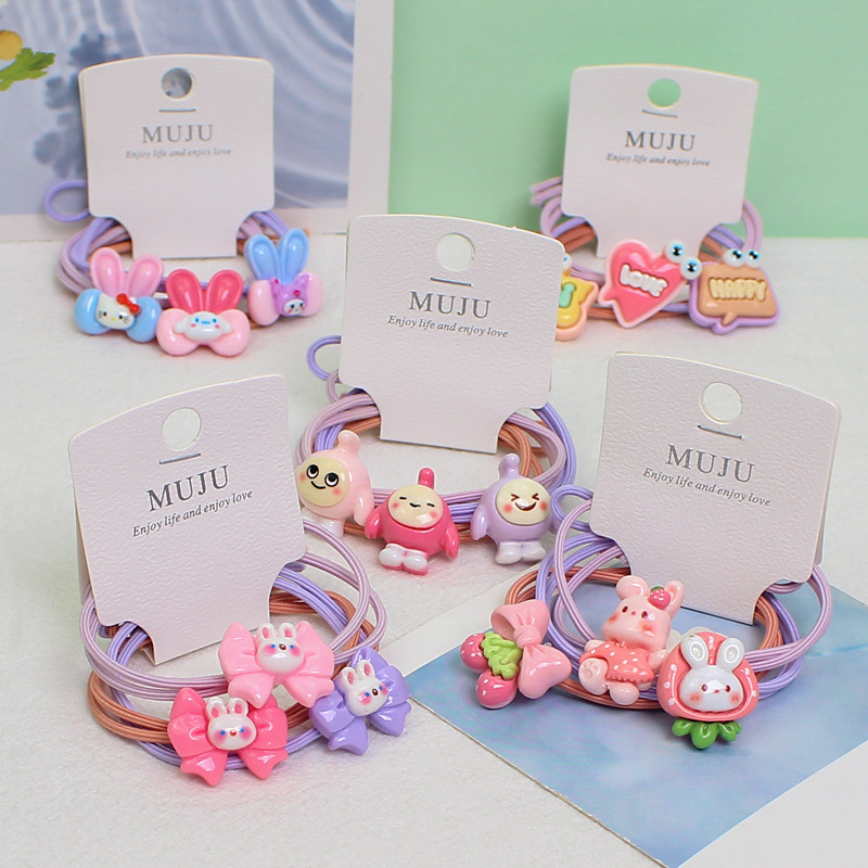 Cartoon children's elastic hair rope