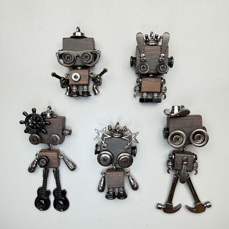 Robot Dark-Style Small Merchandise Necklace Pendant Original Handmade Keychain Hanging Ornament Trendy Toy Accessory Robot Dark-Style Small Merchandise Necklace Pendant Original Handmade Keychain Hanging Ornament Trendy Toy Accessory