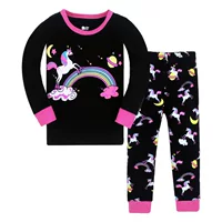 Baby хлопок 3-8 с длинным рукавом, резьбовой хлопок, детская пижама, одежда для кондиционирования воздуха, одна порка для волос и (все руки) 8