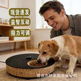 跨境木质狗抓板可旋转狗狗漏食器隐藏零食盒磨爪板宠物指甲锉刮板