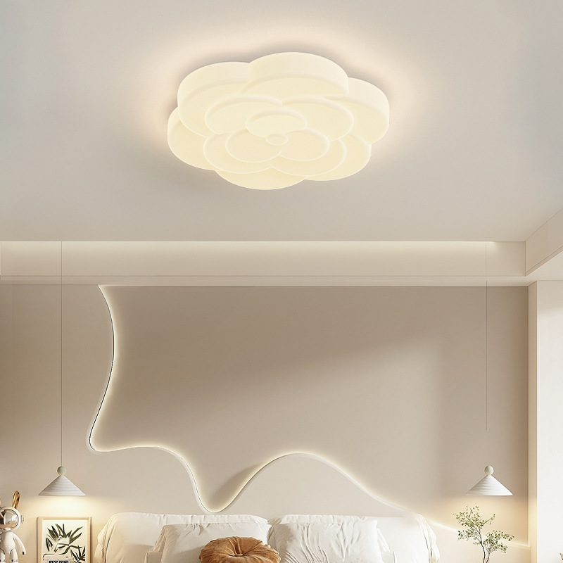 Protección ocular de la habitación de los niños, lámpara de techo de flores, lámpara de dormitorio led de espectro completo, lámpara de habitación minimalista moderna para niños y niñas