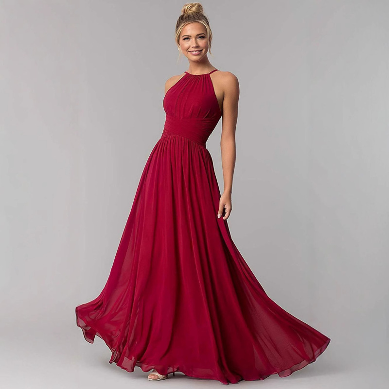Aliexpress New Style Prom Dress Long Halter Neck Evening Gown Slim Fit Sexy Dress European and American Style Aliexpress New Style Prom Dress Long Halter Neck Evening Gown Slim Fit Sexy Dress European and American Style