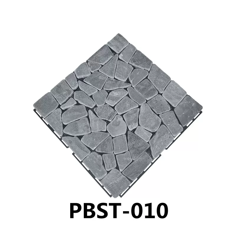 拼装天然石材地板石头拼接地板石头地砖鹅卵石地板马赛克地板