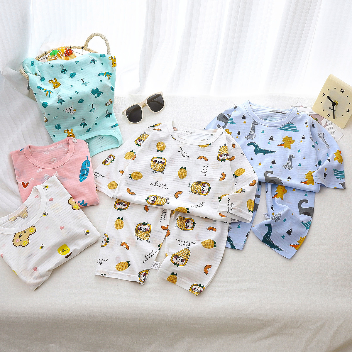 Traje de servicio a domicilio para niños verano nuevo pijamas para bebés ropa de aire acondicionado para niños ropa a domicilio para niñas ropa para niños al por mayor