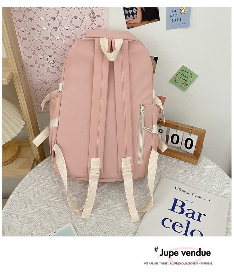 Korean Clashing Color Flip Backpack Wholesale Nihaojewelry display picture 5