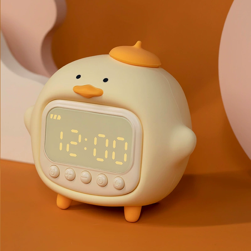 Ночник Night Light C15, умные детские LED часы-лампа, аккумулятор 1500 мА·ч, желтый