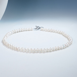 7-8 Qingwen 181 Seedless Alloy Freshwater Pearl Necklace Casual Commuting Easiest for Match Goddess Welfare Model 181