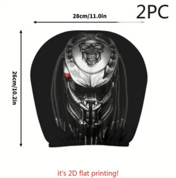 Polyester Fabric Car Headrest Cover with Funny Print, "Laugh Until Your Stomach Hurts" Design, Universal for Car Interiors, Does Not Shrink in All Seasons