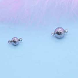 厂家直销不锈钢圆形磁铁扣 接连头手链扣 项链扣 DIY饰品配件批发