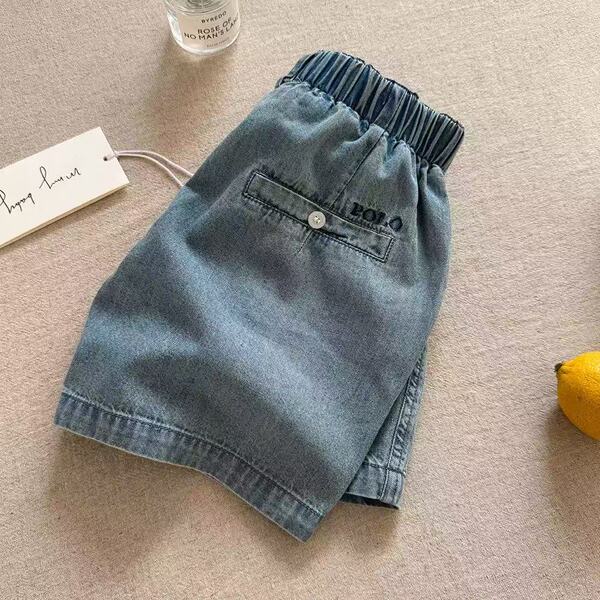Children's denim summer shorts for boys