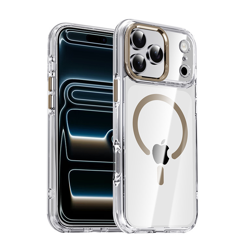 适用苹果17promax手机壳透明磁吸17pro保护套金属摄像头17Magsafe|undefined