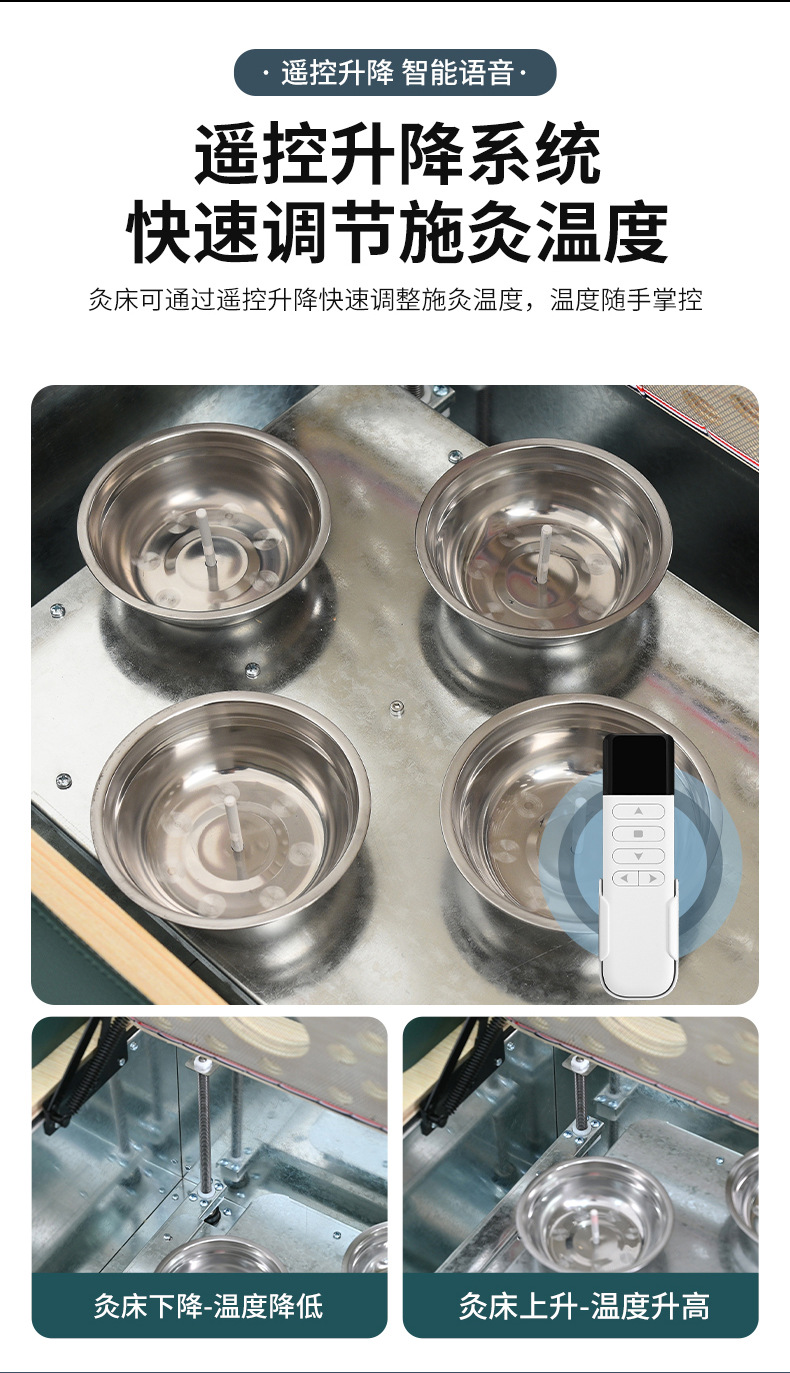 Smart Moxibustion Bed Full Body Smoke-Reduced Herbal Warming Massage Table for Home and Spa Use quality and texture