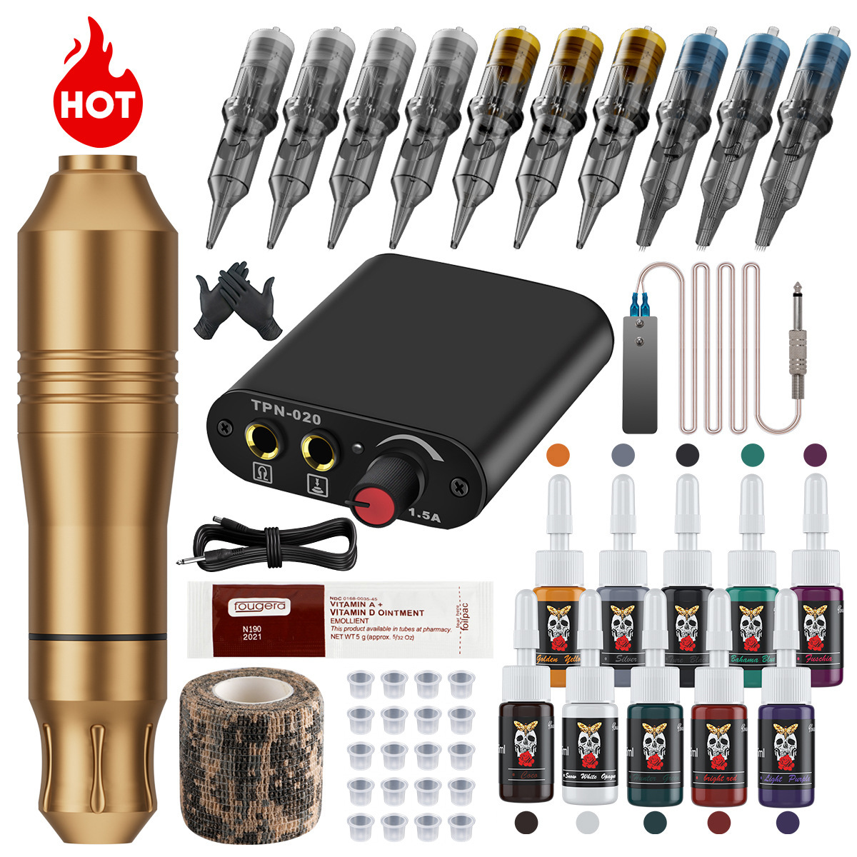 Traje de máquina de tatuaje traje de pluma de tatuaje línea de corte de tatuaje herramienta de tatuaje bordado de tatuaje traje de máquina de tatuaje todo en uno