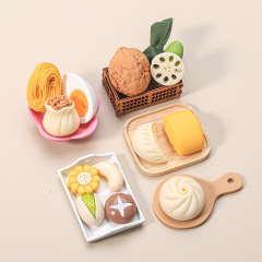 模擬食游饅頭餃子シリーズ手作りdiyクリームゴム部品髪飾りヘアピン小置物材料卸売り