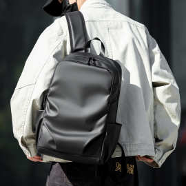 男士电脑双肩包新款大容量背包电脑包休闲文件包潮流青年旅行包