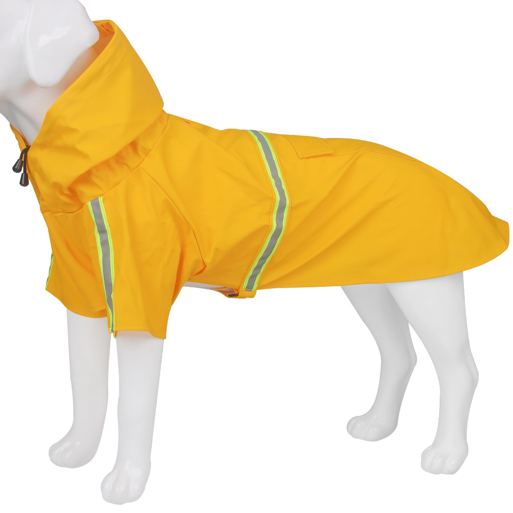 Áo mưa chó poncho áo choàng phong cách phản quang quần áo chó lớn áo mưa chó đồ dùng cho thú cưng bán buôn