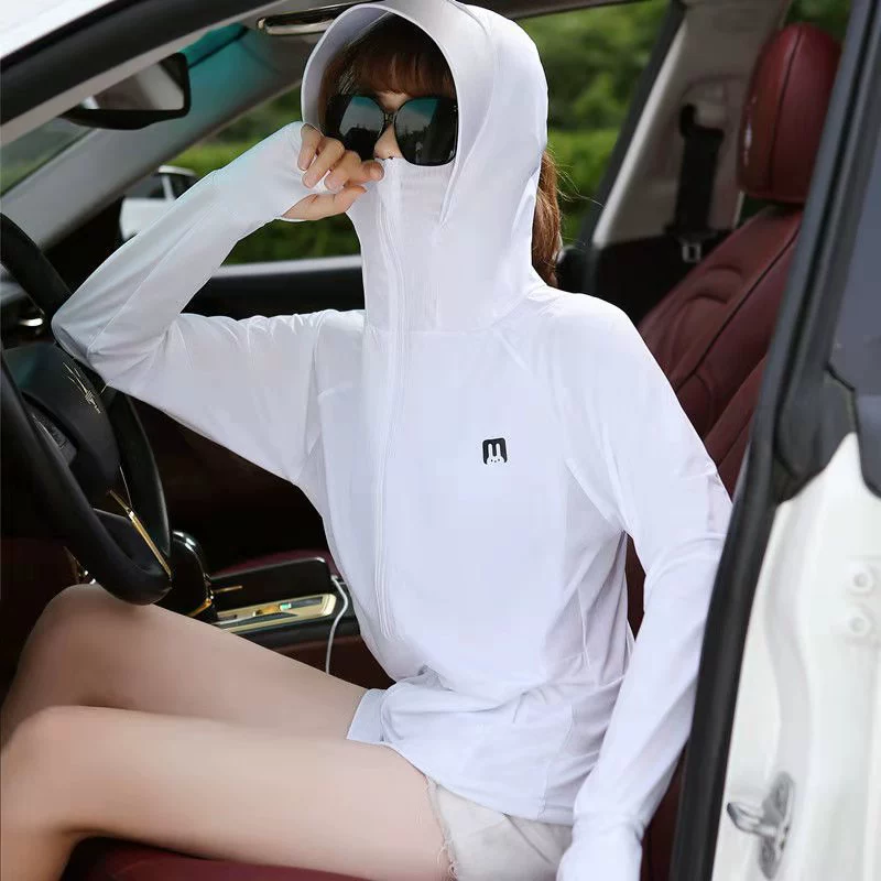 Поколение кроликов Солнцезащитная одежда для верховой езды женская летняя тонкая ледяная шелковая Солнцезащитная одежда с УФ-защитой дышащая Солнцезащитная рубашка с капюшоном