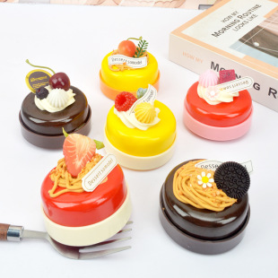 Simulation Crafts Photography Ornaments Film and Television Props Refrigerator Stickers Simulation Food 7cm French Cake Food Model