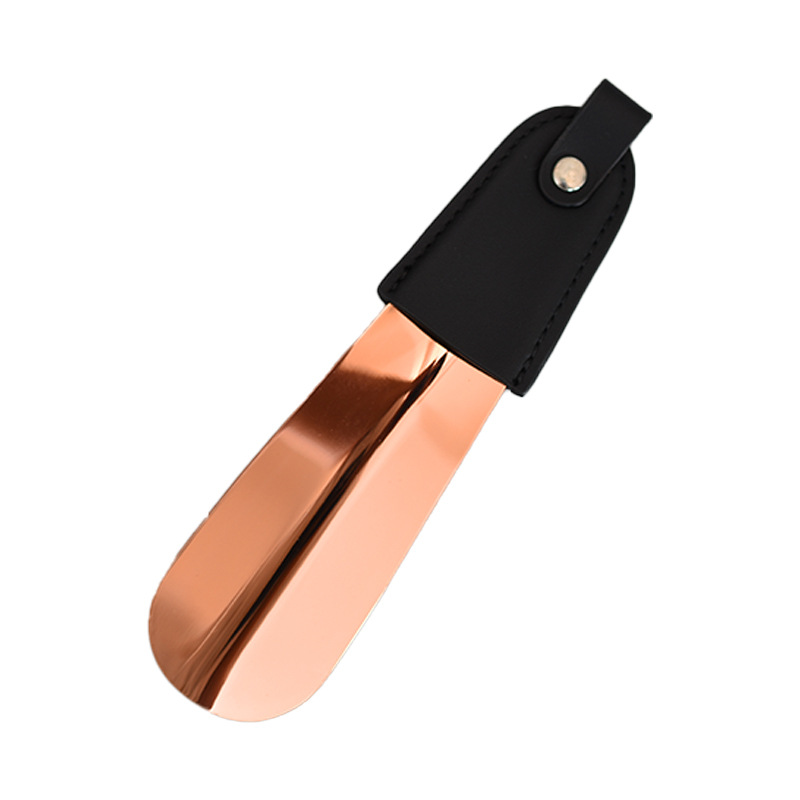 Estuche de cuero negro oro rosa (16,5 cm)