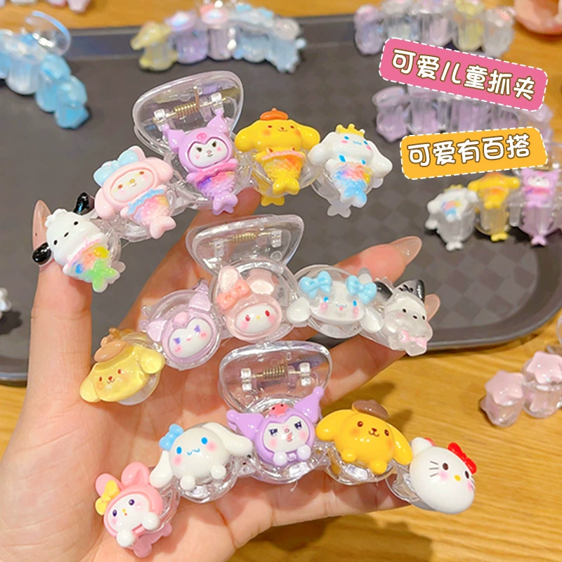 Детская заколка для волос Sanrio, заколка-краб, объемная заколка для волос, акула, новая коллекция