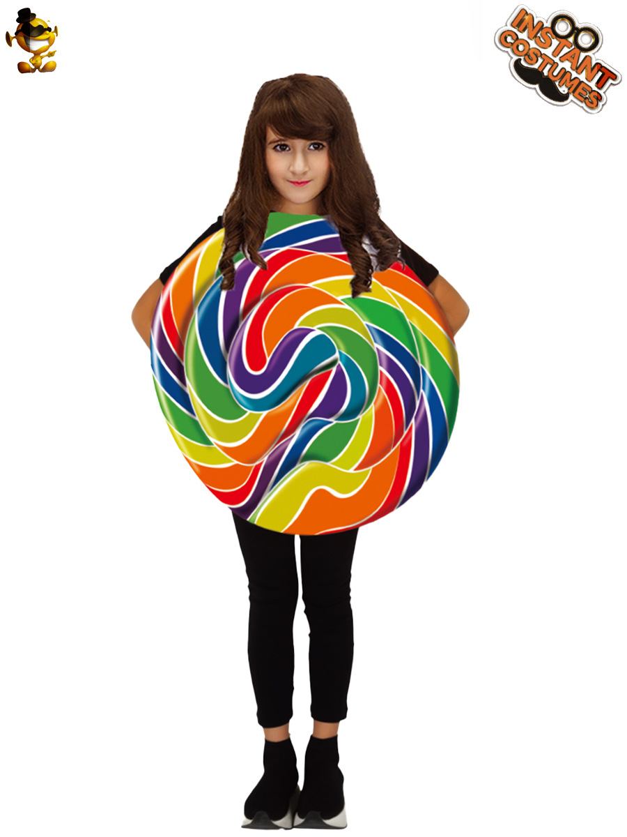 Ola caramelo familia fiesta traje de caramelo padre-niño traje divertido piruleta carnaval Cosplay COS traje