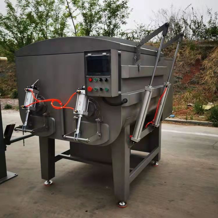 供应双绞龙真空拌馅机 小型全自动不锈钢拌馅机 良才机械新品