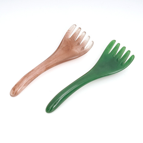 Head massage five-prong massage equipment resin beeswax five-prong neck massage massage stick factory wholesale
