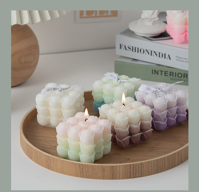 魔方香薰蜡烛伴手礼ins创意家居摆饰套装拍摄道具跨境蜡烛结婚礼详情11
