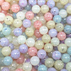 Acrylic marble round beads, bracelet, jewelry charm, accessory, necklace, floral print, wholesale