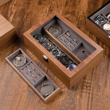 新中式首饰盒传统木质戒指手表首饰盒一体创意袖扣项链整理复古