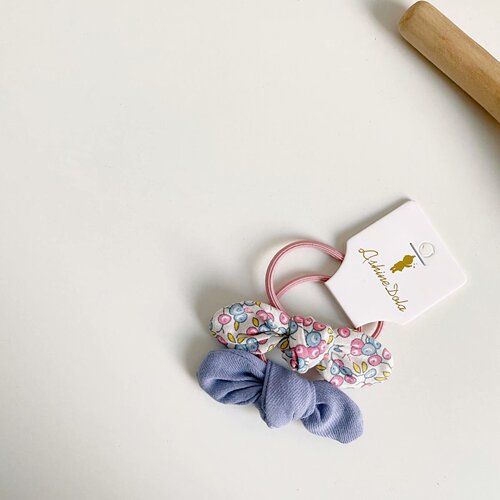 Spring Day Floral Hair Pin Cute Girl Fabric Rabbit Ear 3D Hair Clip Children Hair Accessory Princess Hair Ring Elastic