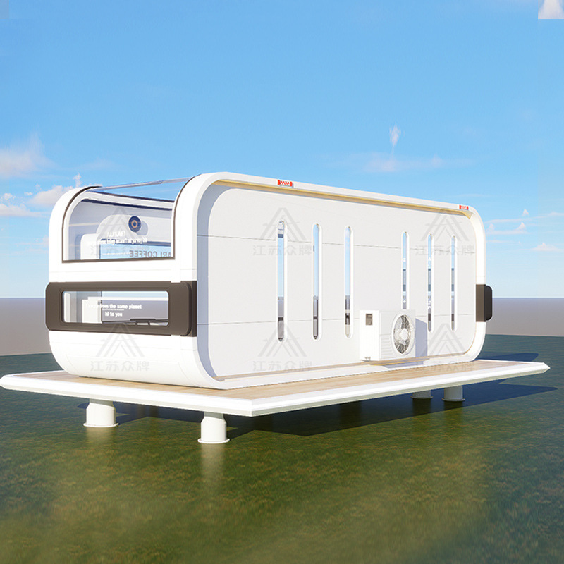Cápsula espacial, estación de casa móvil, salón voluntario, almacén de manzana, contenedor de villa B & B, habitación de cielo estrellado extraíble