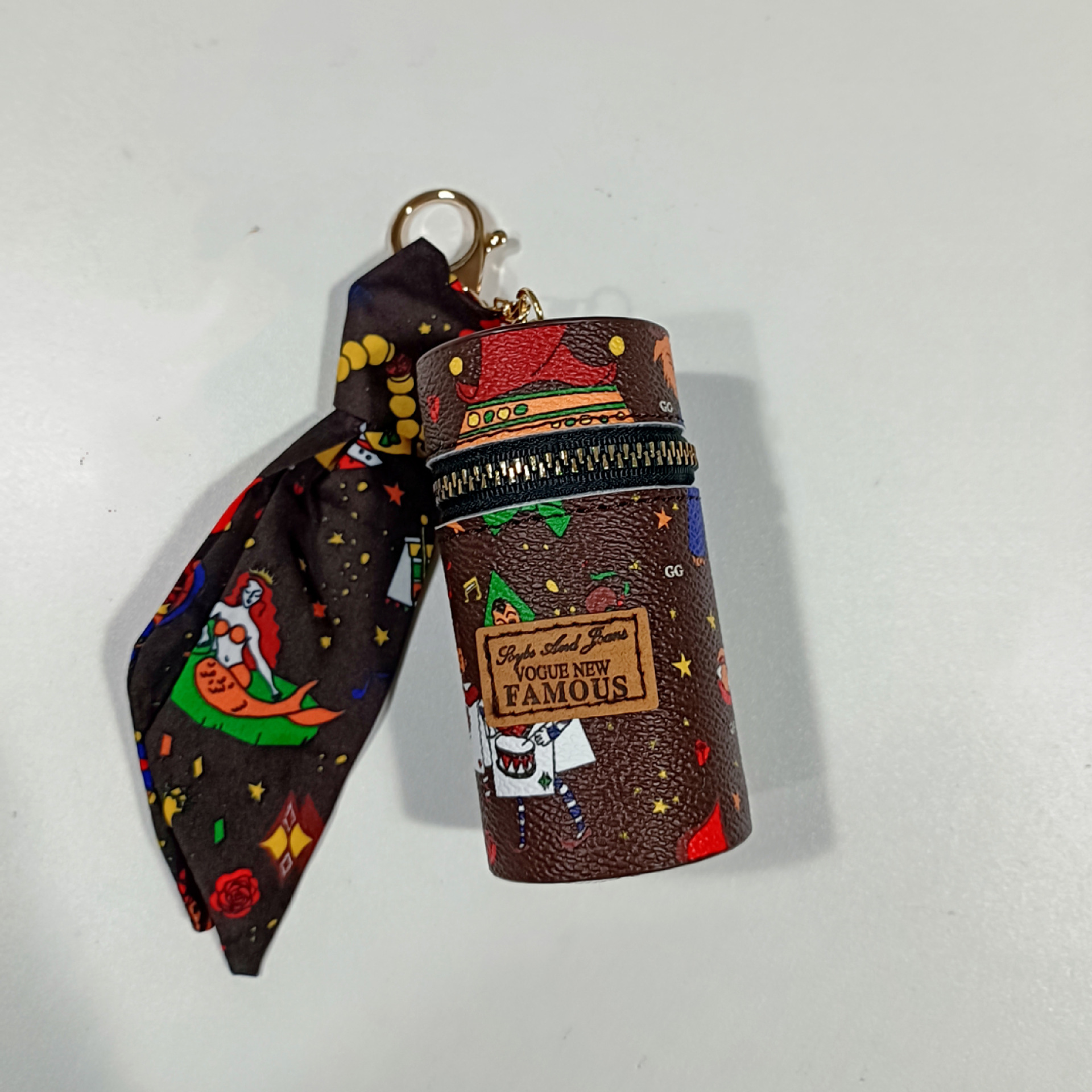 European and American old flower zero wallet 2021 new bag Pendant airpods headset bag mouth red envelope car key chain