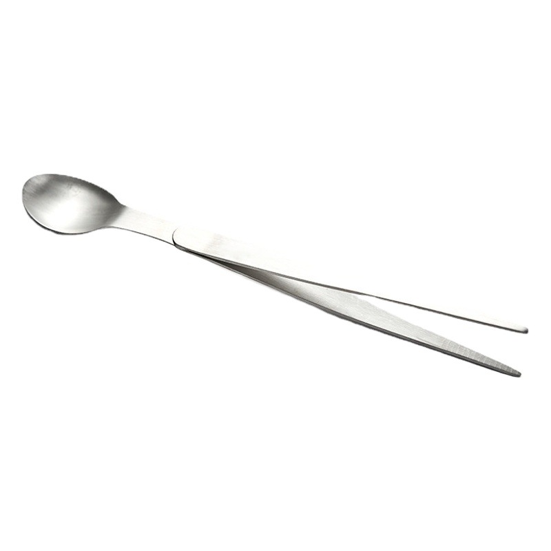 Sabor palillos de acero inoxidable sabor degustación palillos cuchara Pinzas utensilios de cocina integrados Chef del hotel platos de doble uso cuchara de sabor