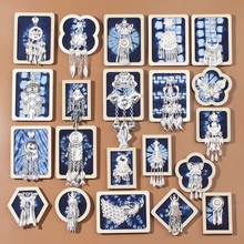 手工恩施扎染蜡染苗银文创冰箱贴千户苗寨贵州云南苗族特色纪念品