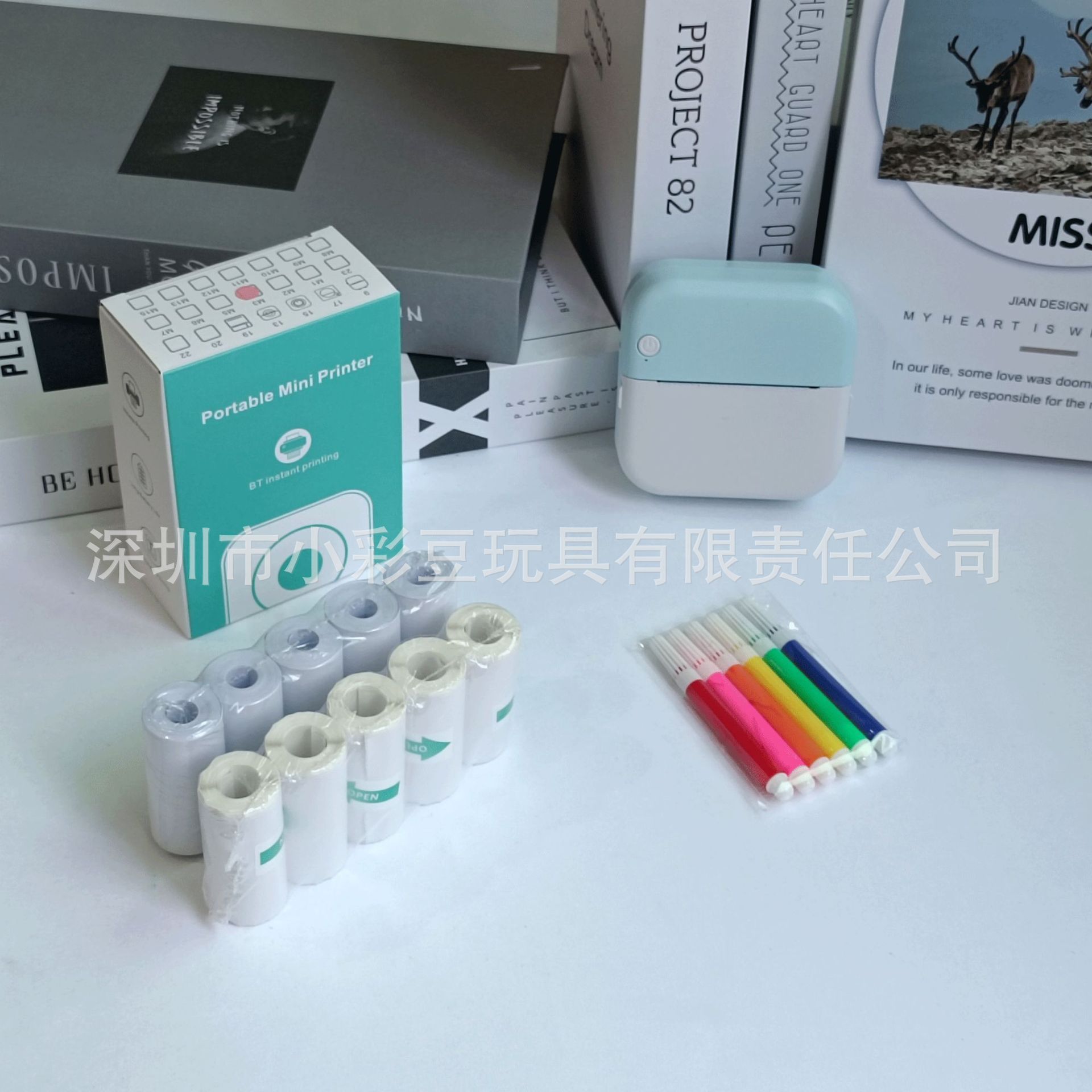 M3 파란색 + 감열지 5개 + 접착지 5개 + 색펜