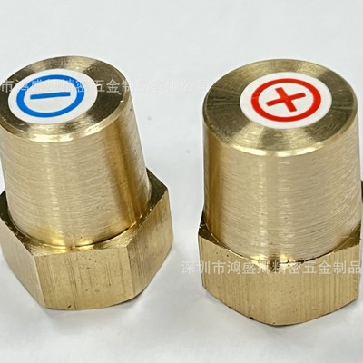 汽车电瓶变径头6/8/10MM内螺纹改普通桩头黄铜电瓶连接头改装配件