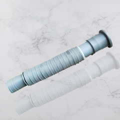 Washbasin drain pipe Thickened kitchen basin basin steel wire drain pipe Gray pipe that can be cut to any length