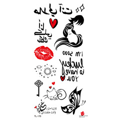 Custom tattoo stickers for sexy ladies' collarbones, flower rose waterproof tattoo stickers wholesale from manufacturers